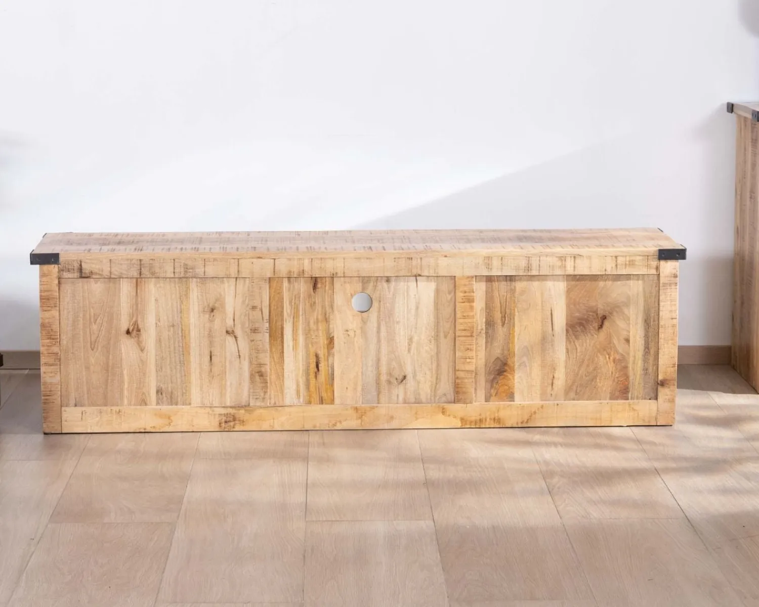 Meuble House Meuble TV 160 cm porte coulissante métal et bois "Caractère" Best