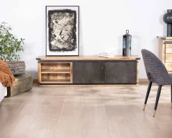 Meuble House Meuble TV 180 cm à portes coulissantes métal et bois