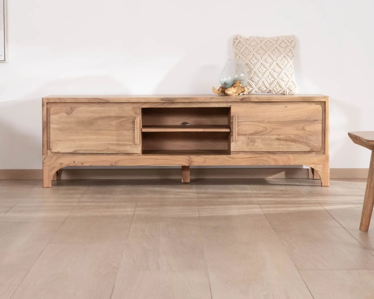 Meuble House Meuble TV 160 cm style zen en acacia "Melody" Hot