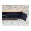 Meuble House Meuble TV noir en métal et bois "Dowtoun" style atelier 220 cm Discount