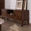 Meuble House Meuble TV néo-rétro en manguier massif foncé 150 cm "Kaldo" New