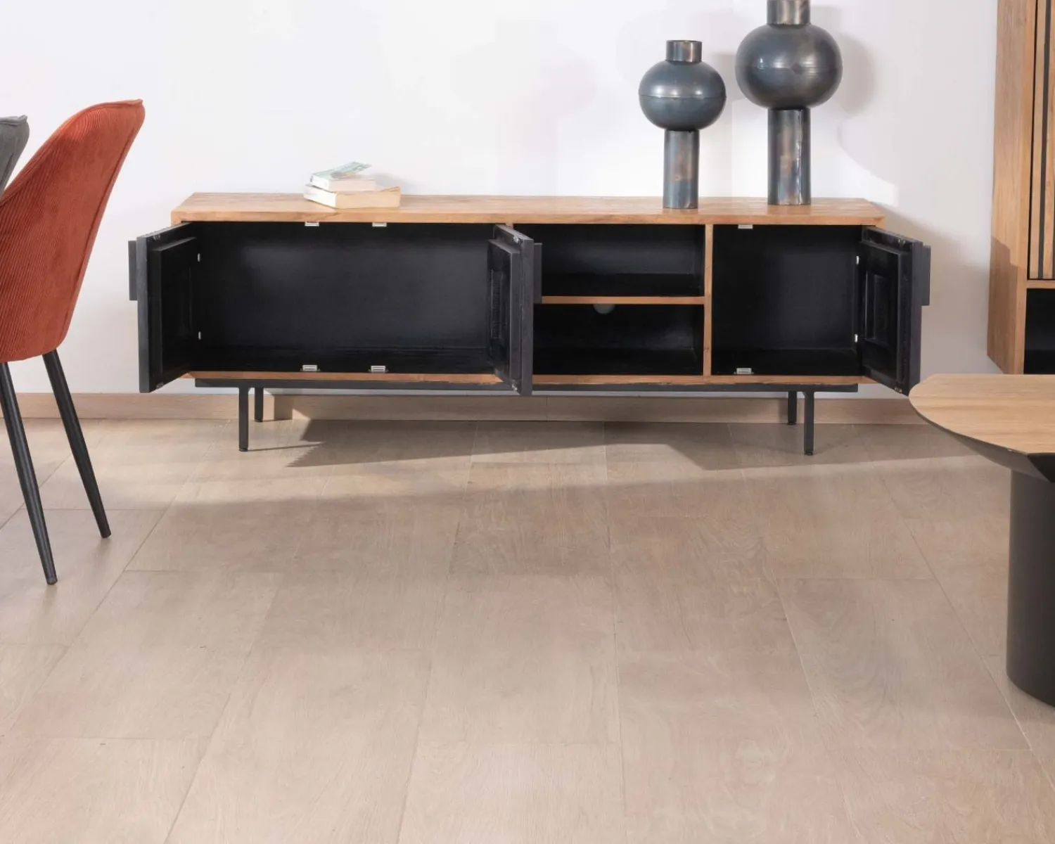 Meuble House Meuble TV 3 portes en teck style rétro "Opland" 160 cm Best