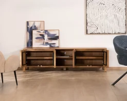 Meuble House Meuble TV rétro-chic en manguier massif naturel 180 cm « Sicaly » Best