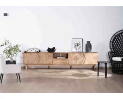 Meuble House Meuble TV XXL 265cm en manguier massif 4 portes et 1 tiroir 