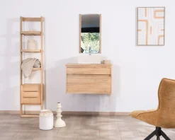 Meuble House Miroir avec encadrement en chêne huilé design épuré