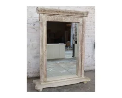 Meuble House Miroir indien avec cadre bois sculpté modèle unique "Vieille Porte" Hot