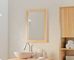 Meuble House Miroir rectangulaire cadre en teck 50x70 cm