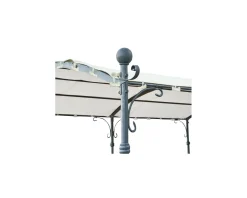 Meuble House Pergola 6 pieds en métal et toit arrondi 