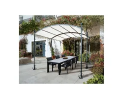 Meuble House Pergola 6 pieds en métal et toit arrondi 