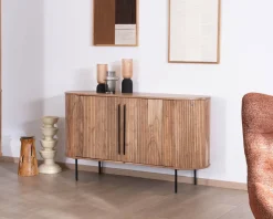 Meuble House Petit buffet 145 cm en acacia esprit rétro 