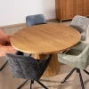 Meuble House Petite table ronde 130 cm et pied central cannelé style rétro "Winton" Best