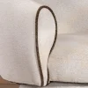 Meuble House Petit fauteuil lounge en tissu bouclette blanc cassé "Sweet Culture" design enveloppant Hot