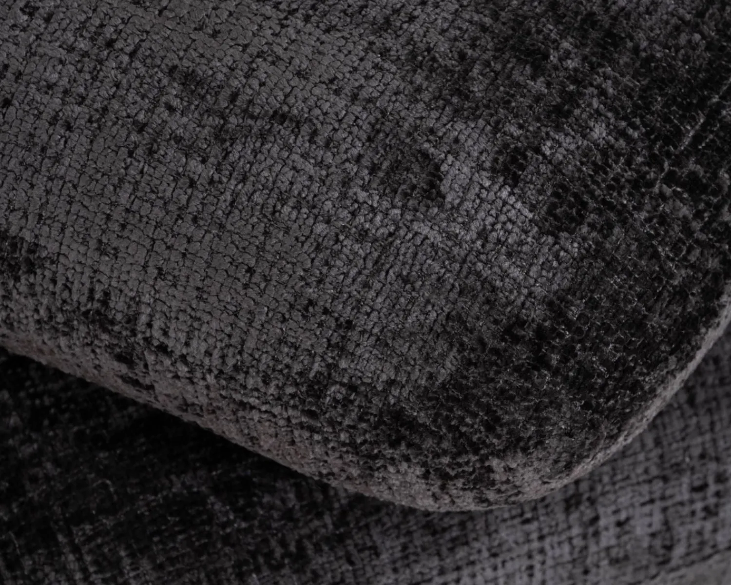 Meuble House Pouf « Flow » tournant à trois niveaux en tissu tramé gris anthracite au toucher doux Clearance