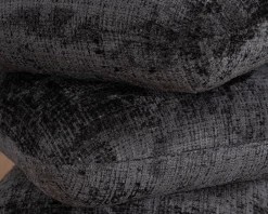 Meuble House Pouf « Flow » tournant à trois niveaux en tissu tramé gris anthracite au toucher doux Clearance