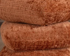 Meuble House Pouf 3 niveaux pivotants design organique en tissu tramé cuivré « Flow » esprit rétro chic Sale