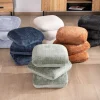 Meuble House Pouf tournant esprit zen et contemporain en tissu tramé vert sauge « Flow » Hot