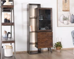Meuble House Rangement design en bois et métal "Crescendo" avec éclairage LEDs Hot