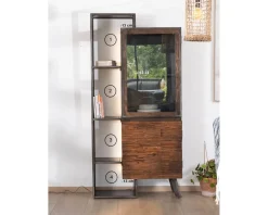 Meuble House Rangement design en bois et métal "Crescendo" avec éclairage LEDs Hot