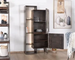 Meuble House Rangement design en bois et métal