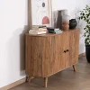 Meuble House Rangement 2 portes style vintage bords arrondis acacia massif "Boomer"