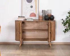 Meuble House Rangement 2 portes style vintage bords arrondis acacia massif