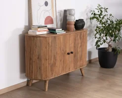Meuble House Rangement 2 portes style vintage bords arrondis acacia massif