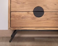 Meuble House Rangement vertical en acacia 6 tiroirs 