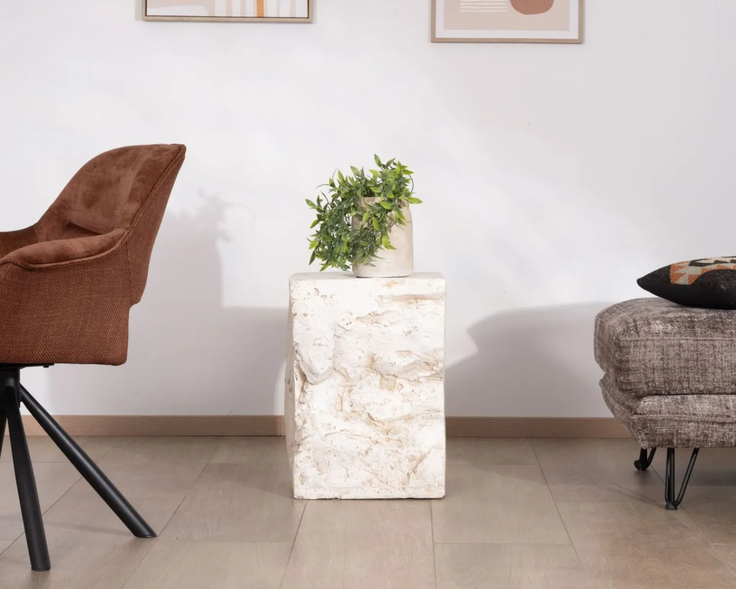 Meuble House Sellette design minéral naturel "Tinos" en oxyde de magnésium Discount