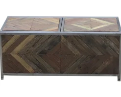 Meuble House Table basse bar métal et bois industriel 100cm 