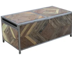 Meuble House Table basse bar métal et bois industriel 100cm 
