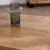 Meuble House Table basse carrée 80 cm en manguier et pieds métal "Manoha" avec grand tiroir Clearance