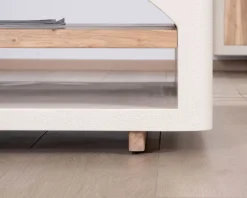 Meuble House Table basse carrée design organique aspect béton sablé "Miona" Online