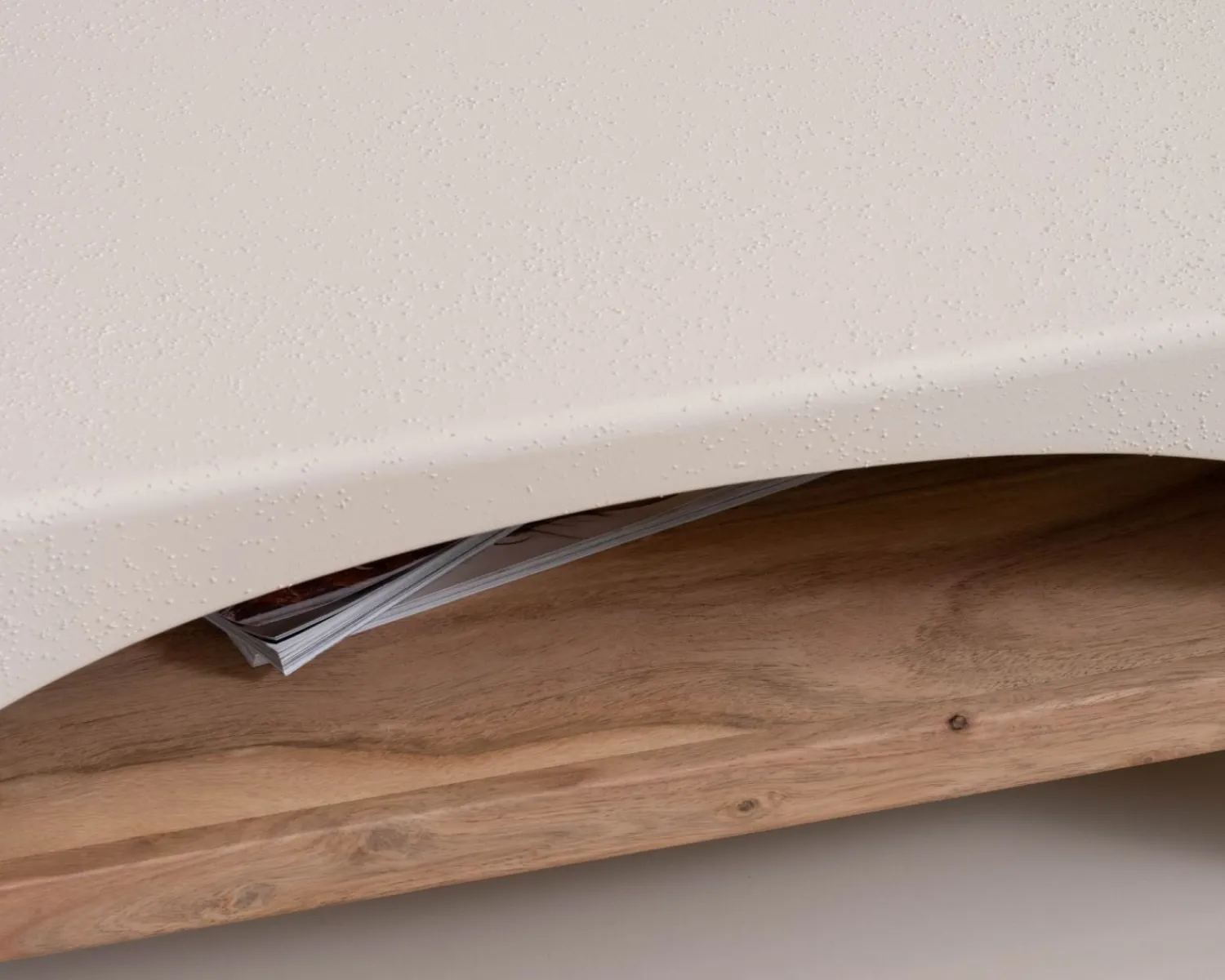 Meuble House Table basse carrée design organique aspect béton sablé "Miona" Online