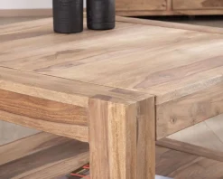 Meuble House Table basse carrée à double plateau 