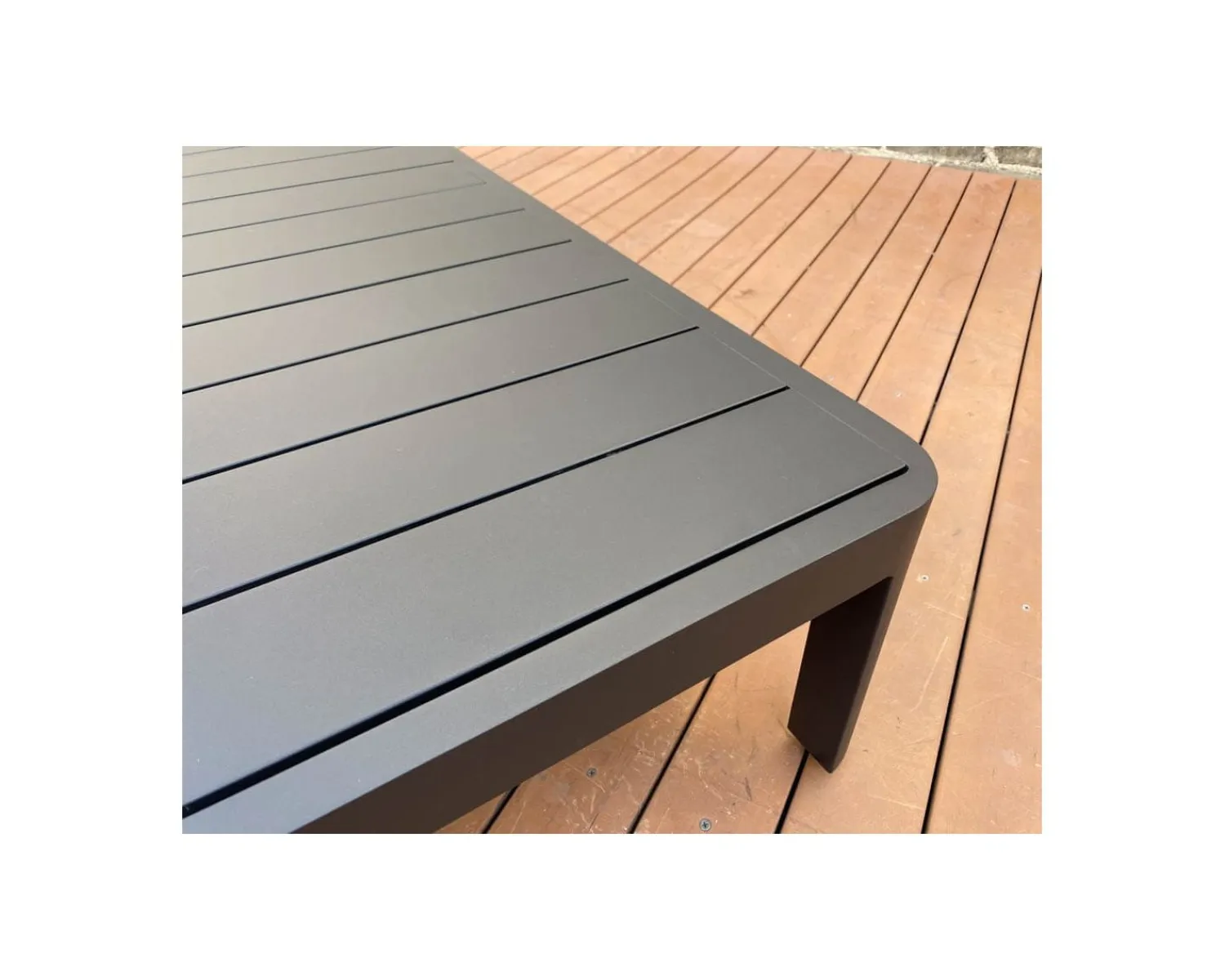 Meuble House Table basse contemporaine aluminium anthracite "Blois" spécial jardin Clearance