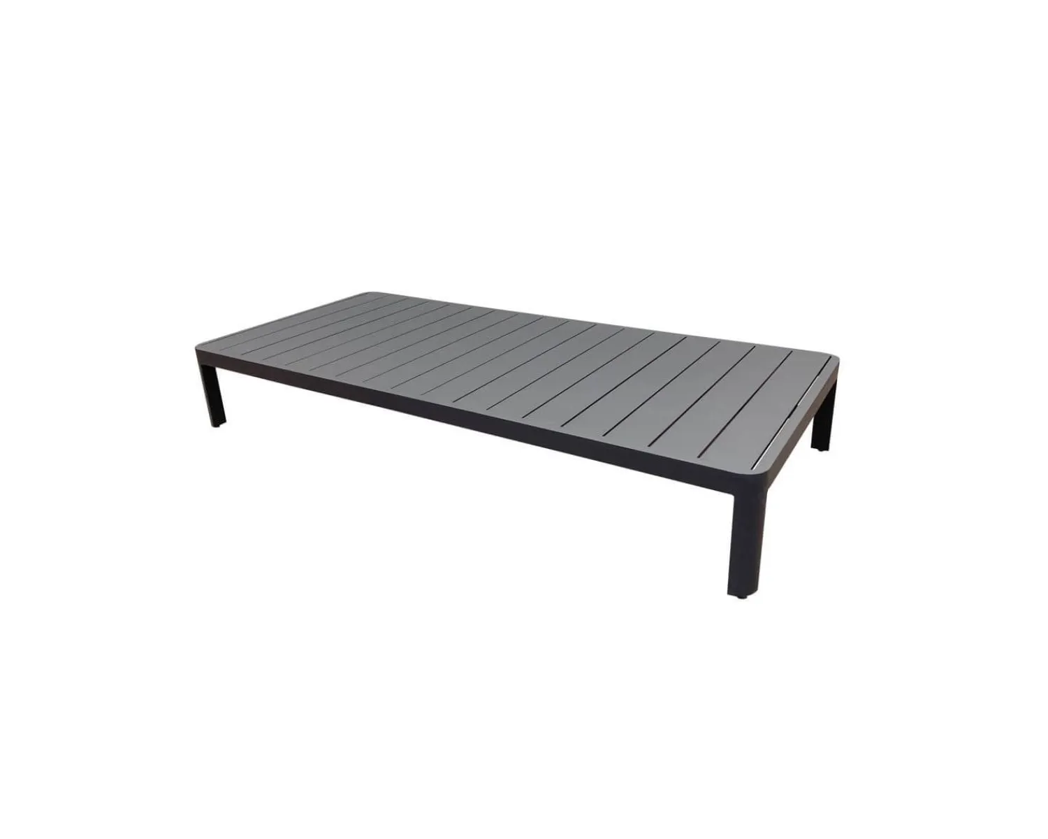 Meuble House Table basse contemporaine aluminium anthracite "Blois" spécial jardin Clearance
