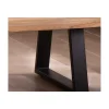 Meuble House Table basse design plateau naturel pieds trapèzes en métal « Caractère »