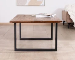 Meuble House Table basse en bois recyclé et pieds métal noir