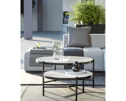 Meuble House Table basse en céramique et aluminium, diam.60