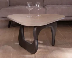 Meuble House Table basse en manguier massif plateau triangulaire "Pop Vintage" Online