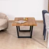 Meuble House Table basse esprit loft en teck recyclé “Lasia” avec piètement métal noir en U New