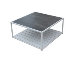 Meuble House Table basse extérieure blanche plateau céramique "Terrasse" New