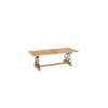 Meuble House Table basse fer forgé chêne massif "Antique" Outlet
