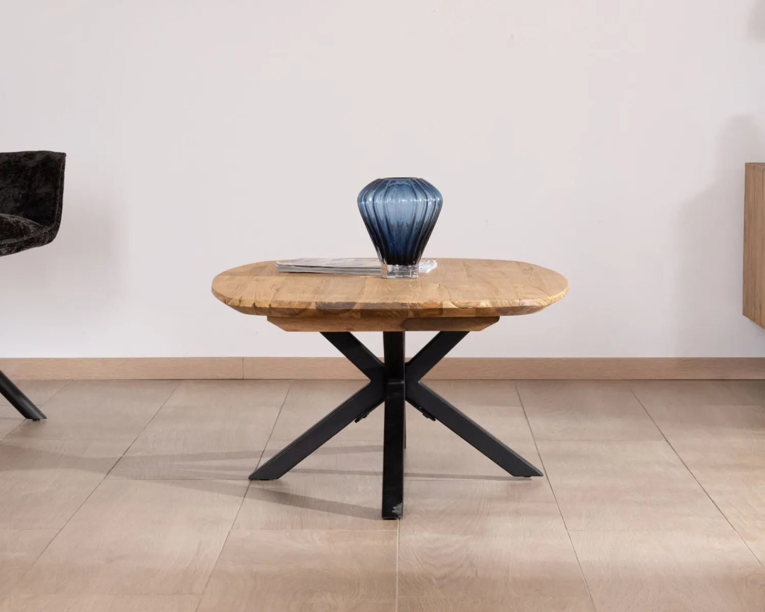 Meuble House Table basse forme bateau en teck naturel "Bahia" pieds mikado métal Online
