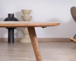 Meuble House Table basse forme bateau style scandinave "Voluto" 110 cm en acacia massif Online