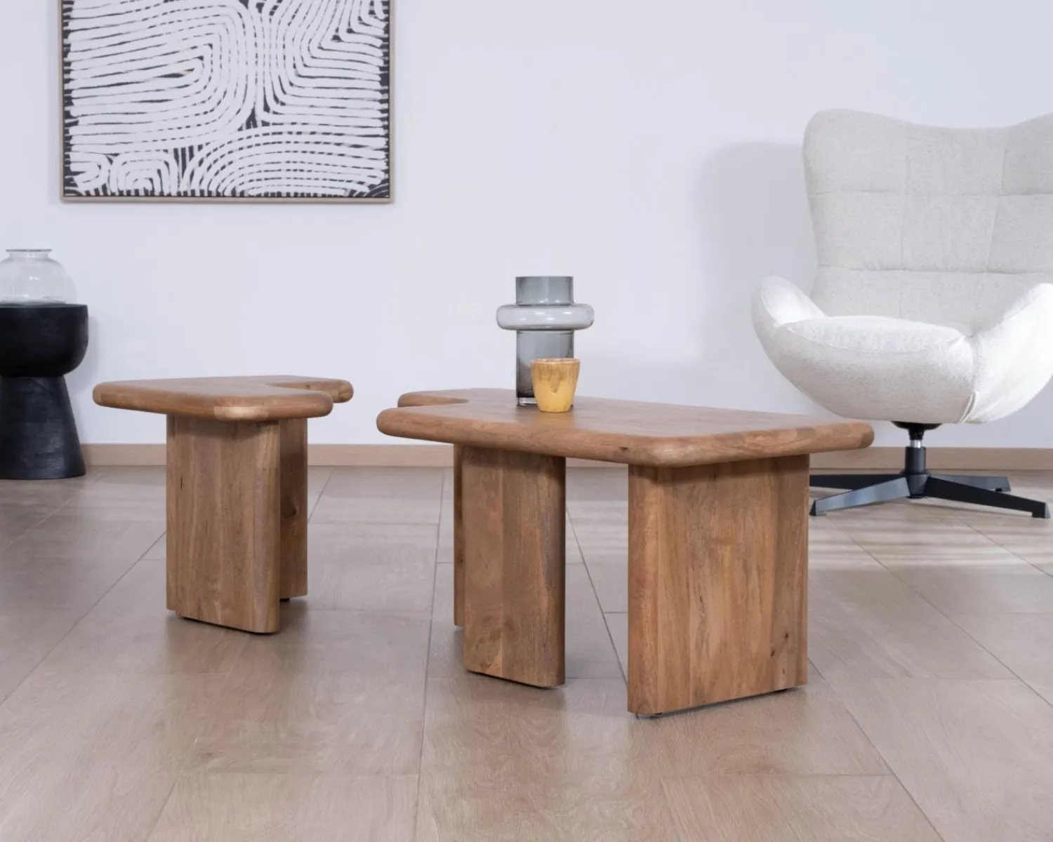 Meuble House Table basse modulable en manguier "Naura" esprit organique Discount