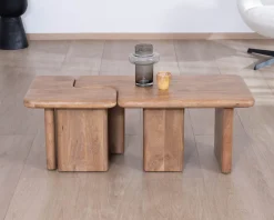 Meuble House Table basse modulable en manguier