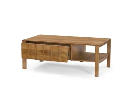 Meuble House Table basse rectangulaire esprit zen en manguier naturel "Sicaly" New