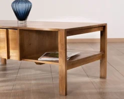 Meuble House Table basse rectangulaire esprit zen en manguier naturel 