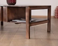 Meuble House Table basse rectangulaire esprit zen en manguier teinte noyer "Sicora " Clearance